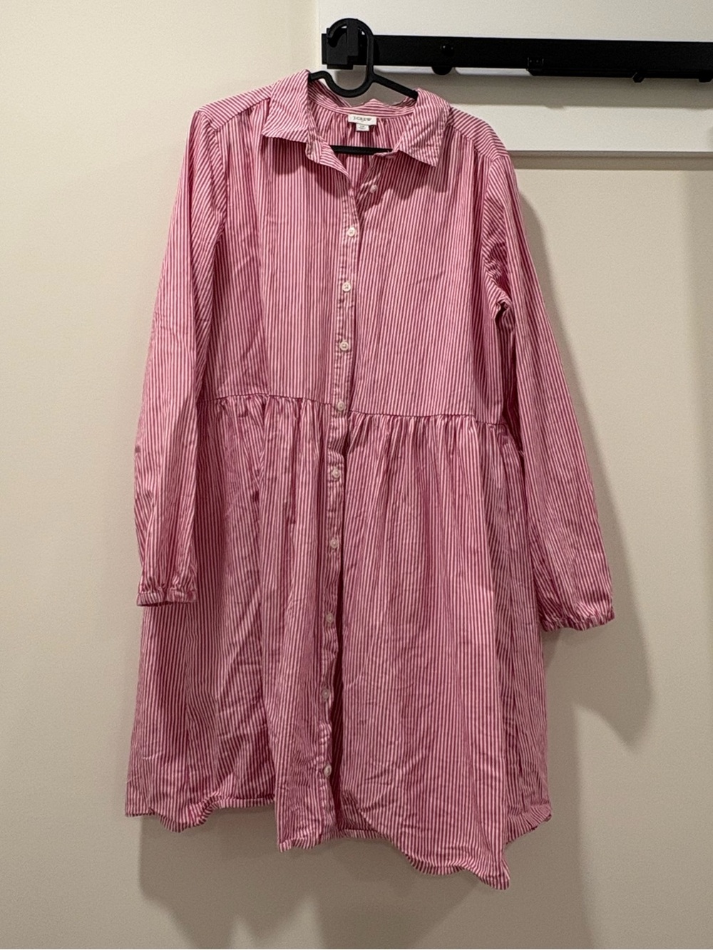 J. Crew Striped Button-Front Shirt Dress